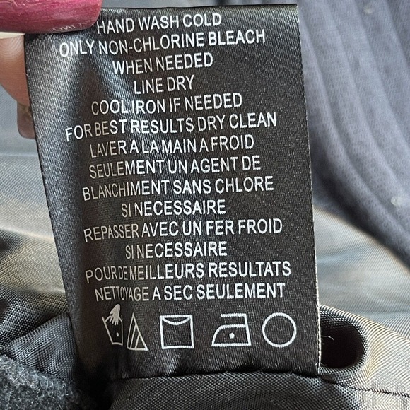 Dravus Varsity Letterman Jacket Mens Large Black Gray Snap Button Up Wool - Picture 8 of 13